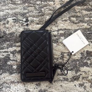 Kurt Geiger Black Quilted Phone Wristlet